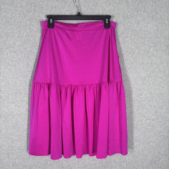 90s Kelle Skirt XL Pink Tiered Ruffle Pleated Pull On Dance Costume Ballet 80s‎ - Picture 6 of 8